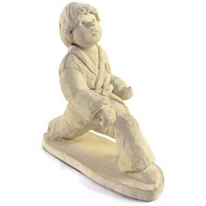Karate Kid Austin Sculpture Clay Figurine 8" x 7.5" Vintage
